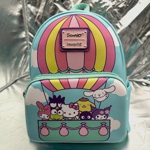 NWT Loungefly Sanrio Hello Kitty & Friends Hot Air Balloon Mini Backpack